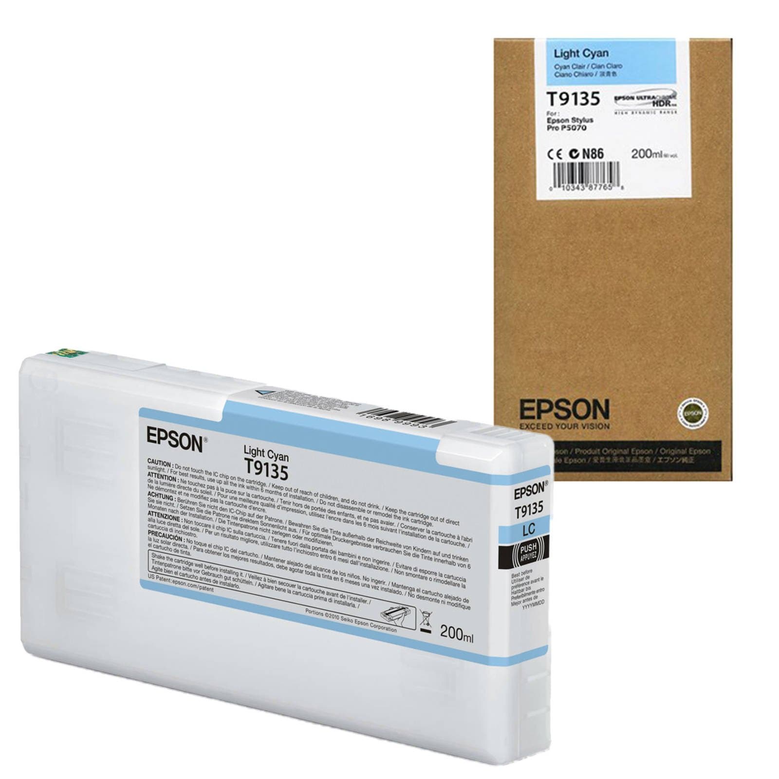 Epson T9135 Light Cyan Ink Cartridge (200 ml)