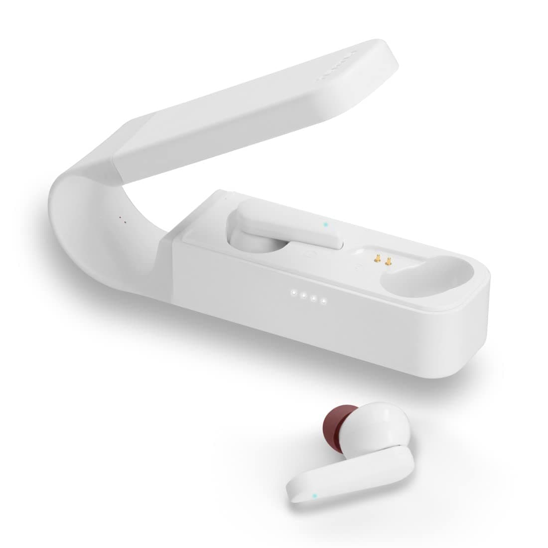 Слушалки Hama Spirit Pocket White, безжични, Bluetooth, микрофон, до 6 часа време на работа, бели