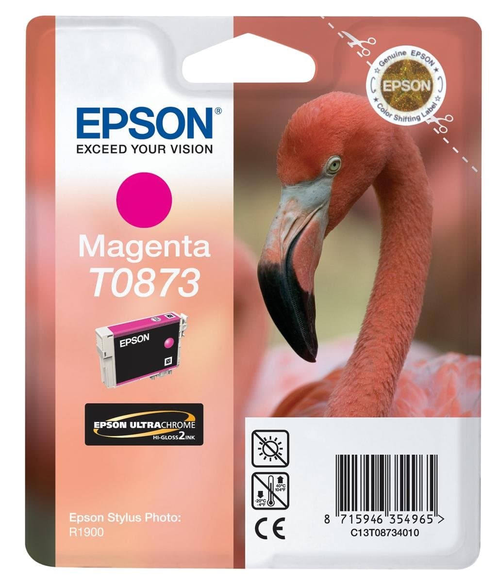 Epson T0873 Magenta Ink Cartridge - Retail Pack (untagged) for Stylus Photo R1900