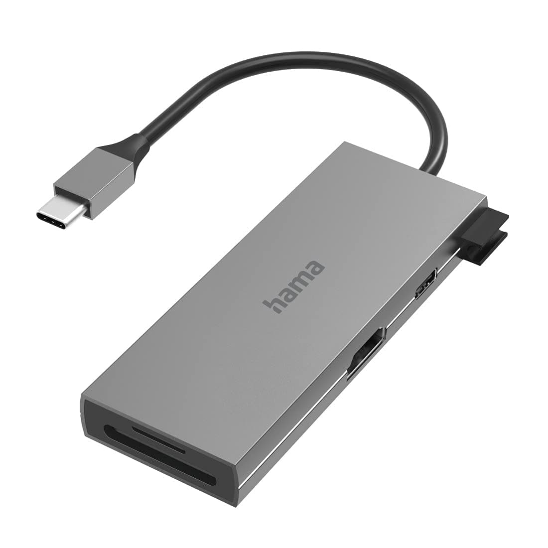 Докинг станция HAMA 200110, от USB Type-C към 2x USB A, 1x USB-C, 1x microSD, 1x SD, 1x HDMI