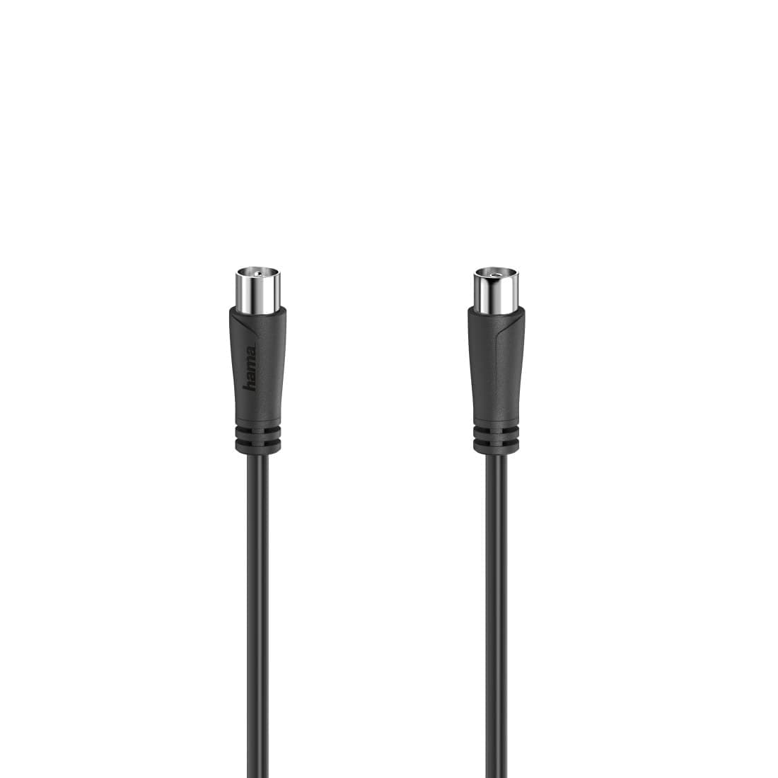 Кабел Hama 205190, от RF coaxial connector IEC(м) към RF coaxial connector IEC(м), 1.5m, черен