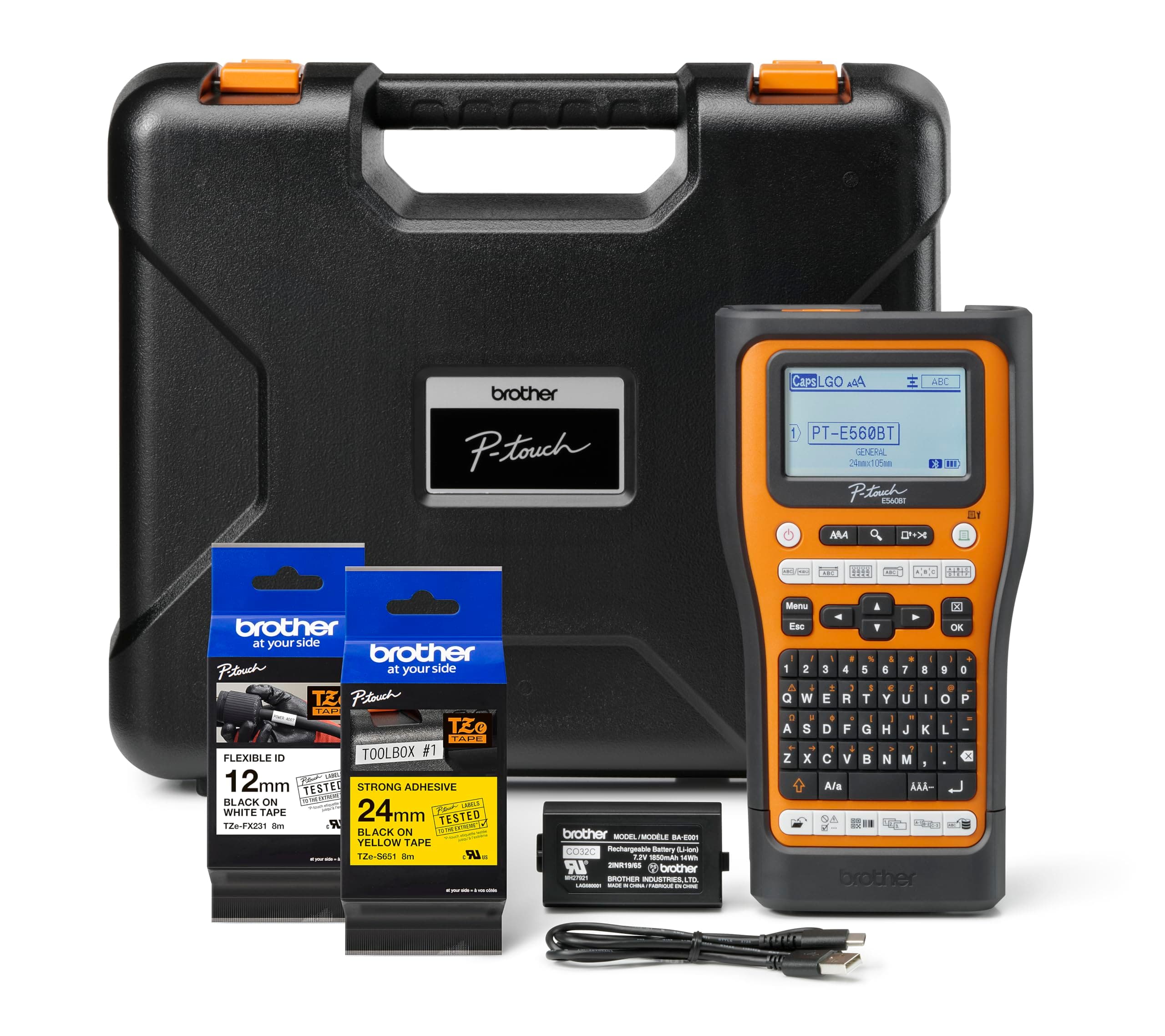 Brother PT-E560BTVP Handheld Industrial Labelling system