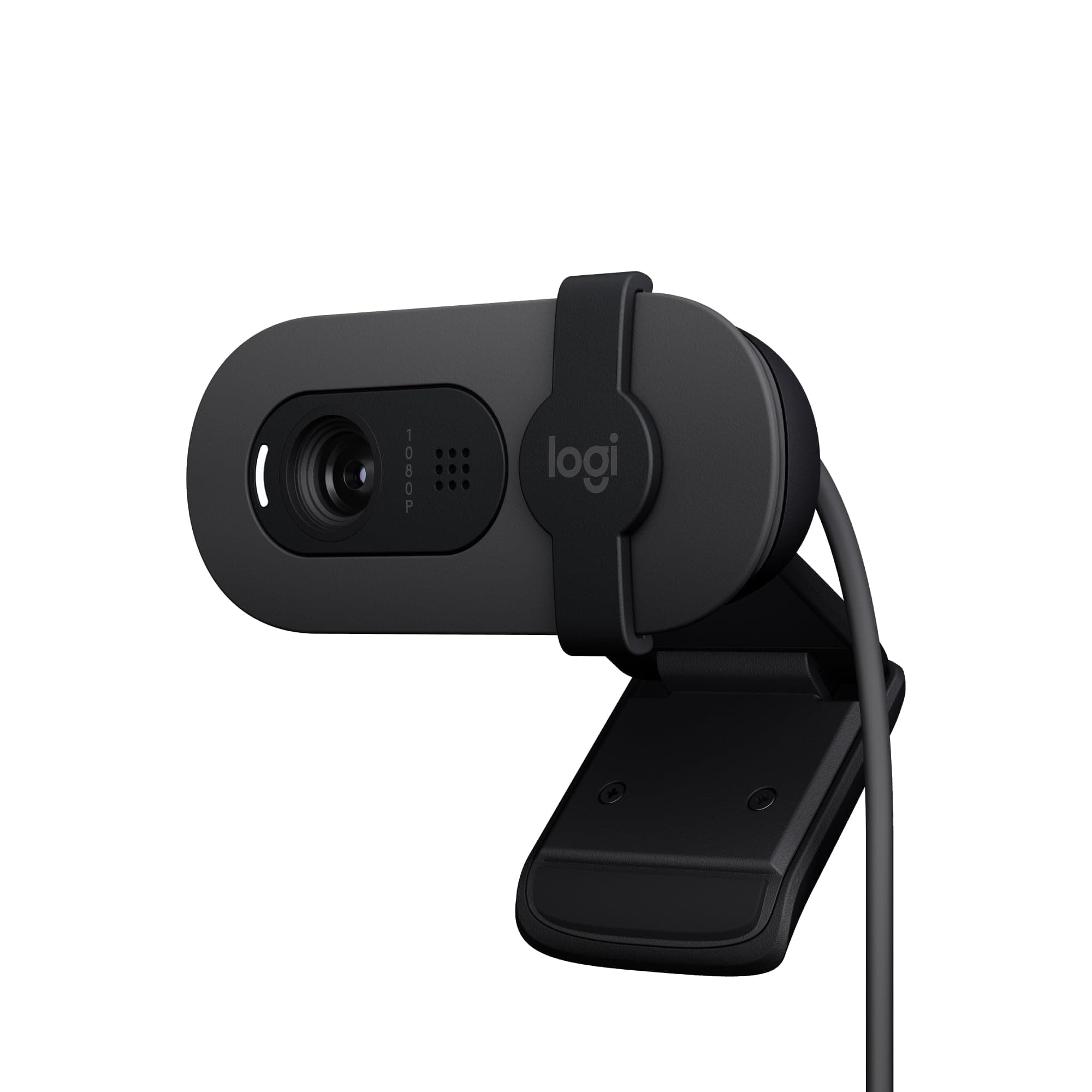 Уеб камера Logitech Brio 105 (960-001592), микрофон, Full HD (1920x1080@30fps), защитен капак, USB, черна