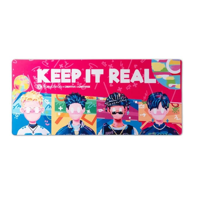 Подложка за мишка Keychron Rapper Keep it Real, гейминг, разноцветна, 900 x 400 x 3 мм