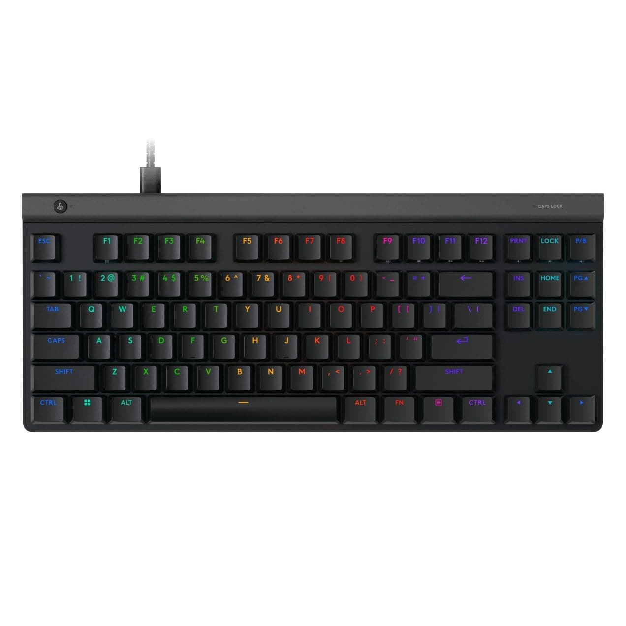 Клавиатура Logitech G515 TKL, механична, гейминг, RGB подсветка, черна, USB