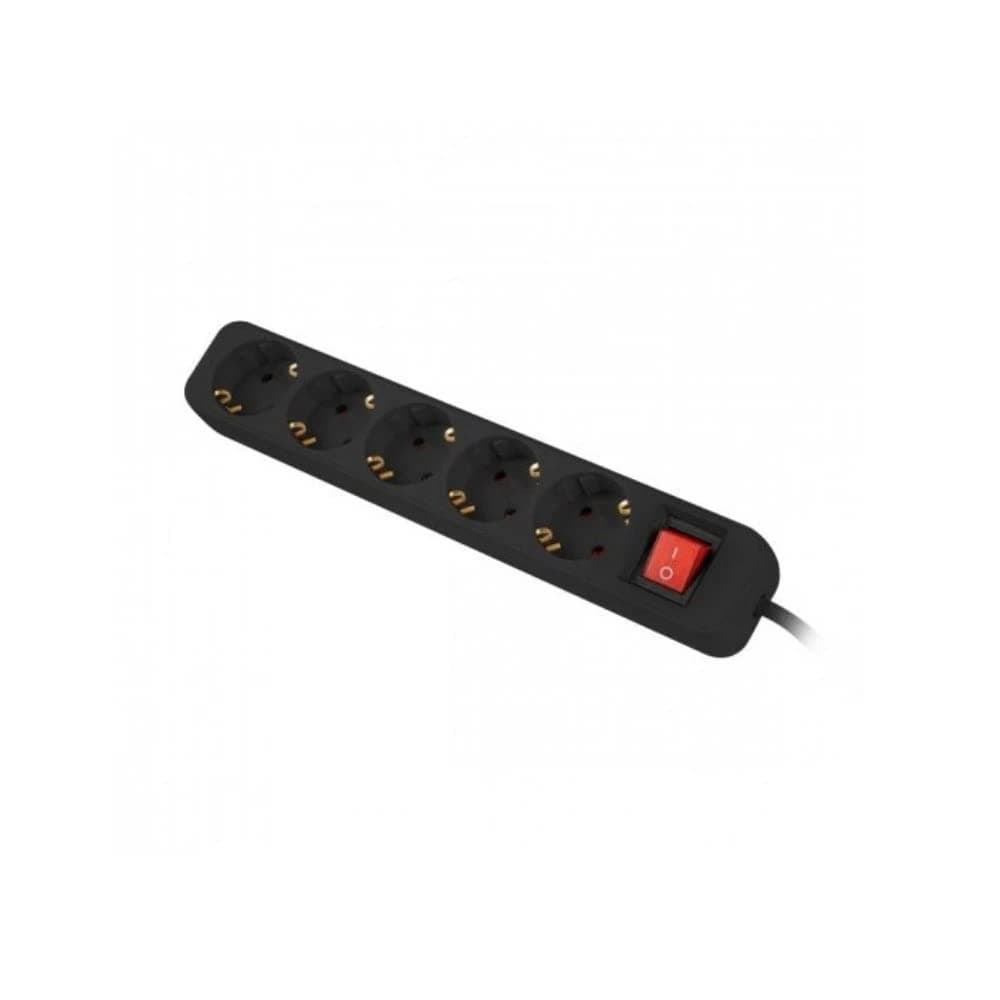 Lanberg power strip 1.5m, 5 sockets, french with circuit breaker quality-grade copper cable, black