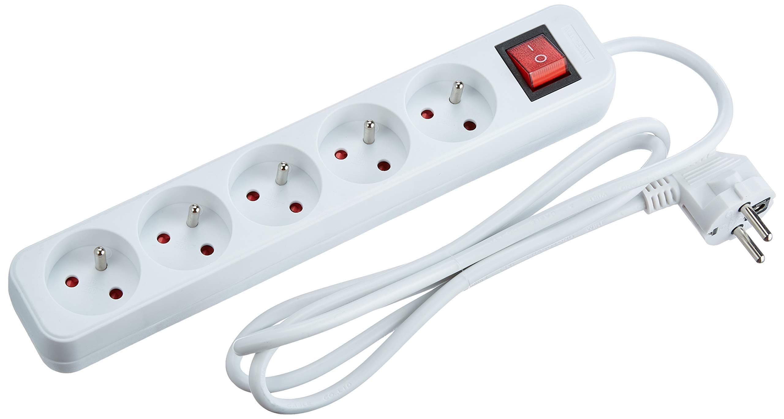 Lanberg power strip 1.5m, 5 sockets, french with circuit breaker quality-grade copper cable, white