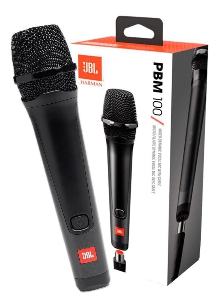 JBL PBM100 Wired Microphone - Wired Dynamic Vocal Mic with Cable