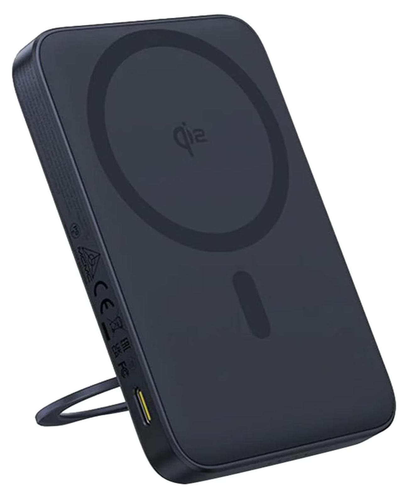 Преносима външна батерия с USB-C порт и безжично зареждане с MagSafe - Baseus PicoGo Qi2 Magnetic Wireless Charging Power Bank 5000 mAh 20W (черен)