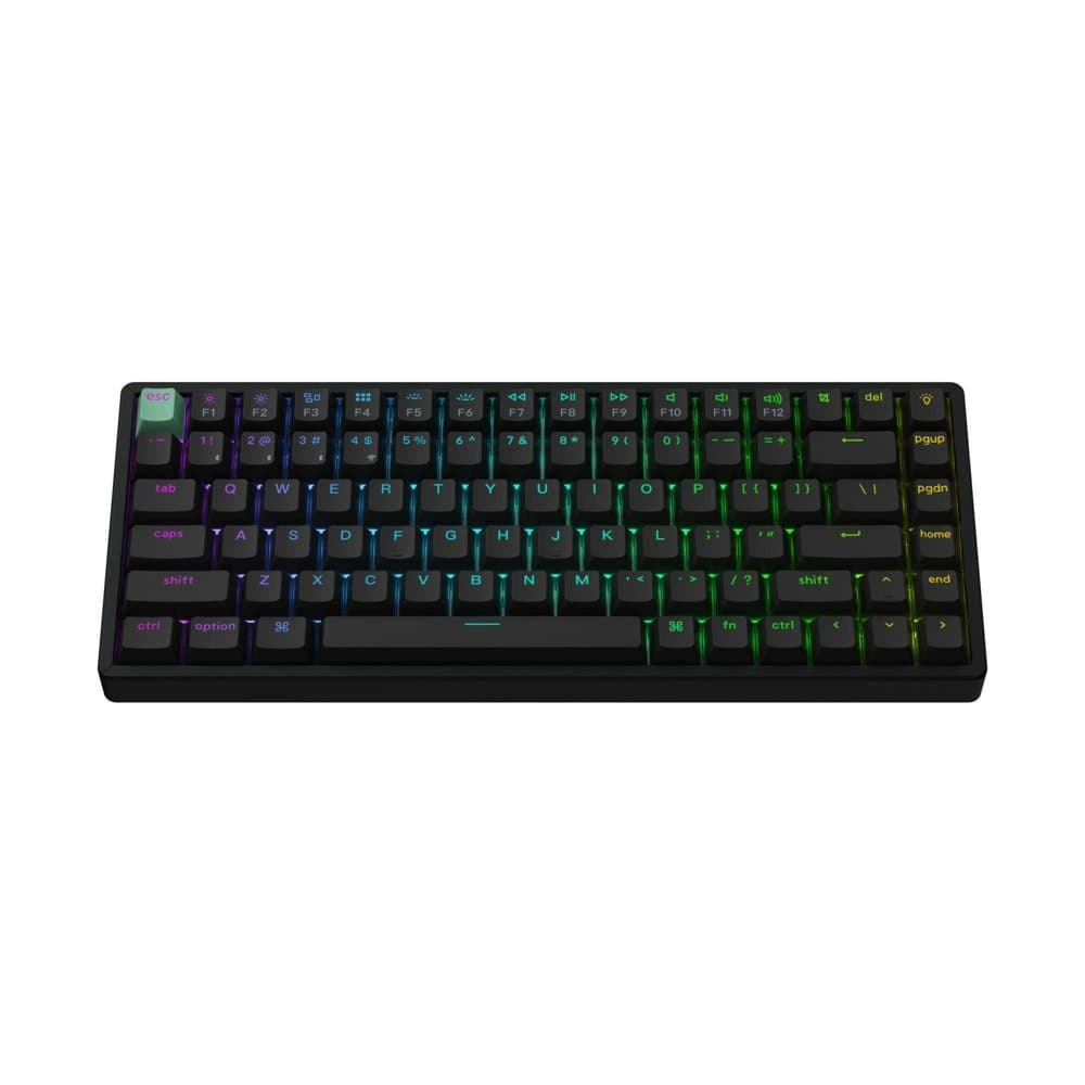 Клавиатура Keychron K2 HE Standard Version, жична/безжична, механична, Gateron Double-Rail Magnetic Nebula суичове, гейминг, RGB подсветка, черна, USB, Bluetooth