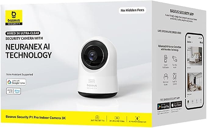 Домашна видеокамера - Baseus P1 Pro Home Smart Security Camera 3K (бял)