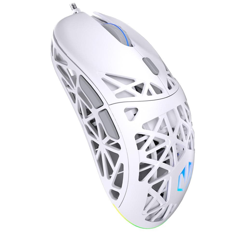 Мишка Endorfy LIV, оптична (12 000 dpi), USB, бяла, гейминг, PixArt PAW3311 сензор