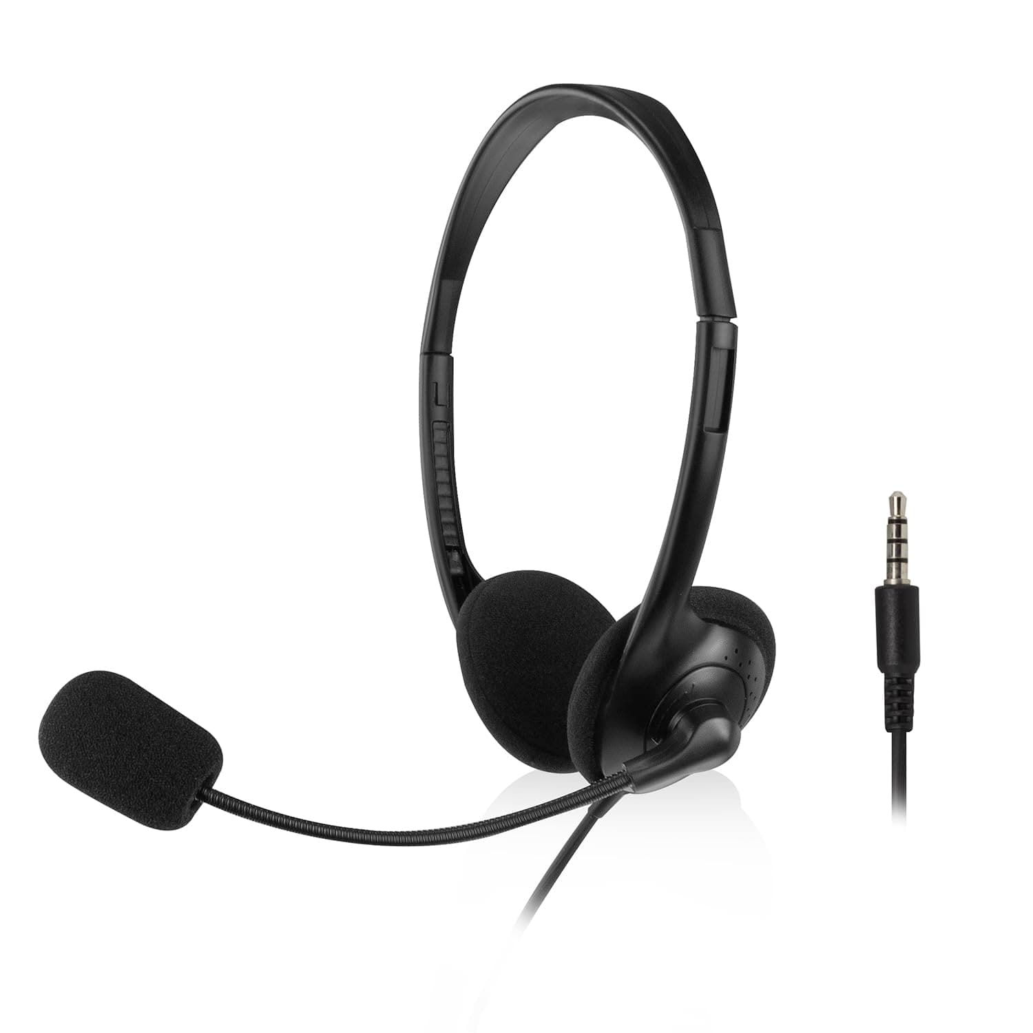 Слушалки ACT AC9330, Jack 3.5mm, микрофон, черни