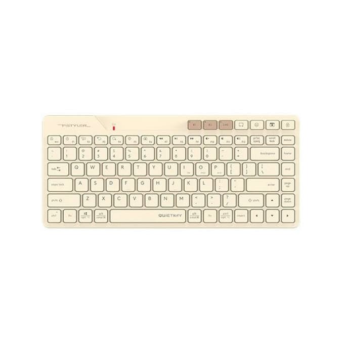 Клавиатура A4tech FBK26C AS Cafe Latte Fstyler, безжична, Bluetooth, USB, бежова