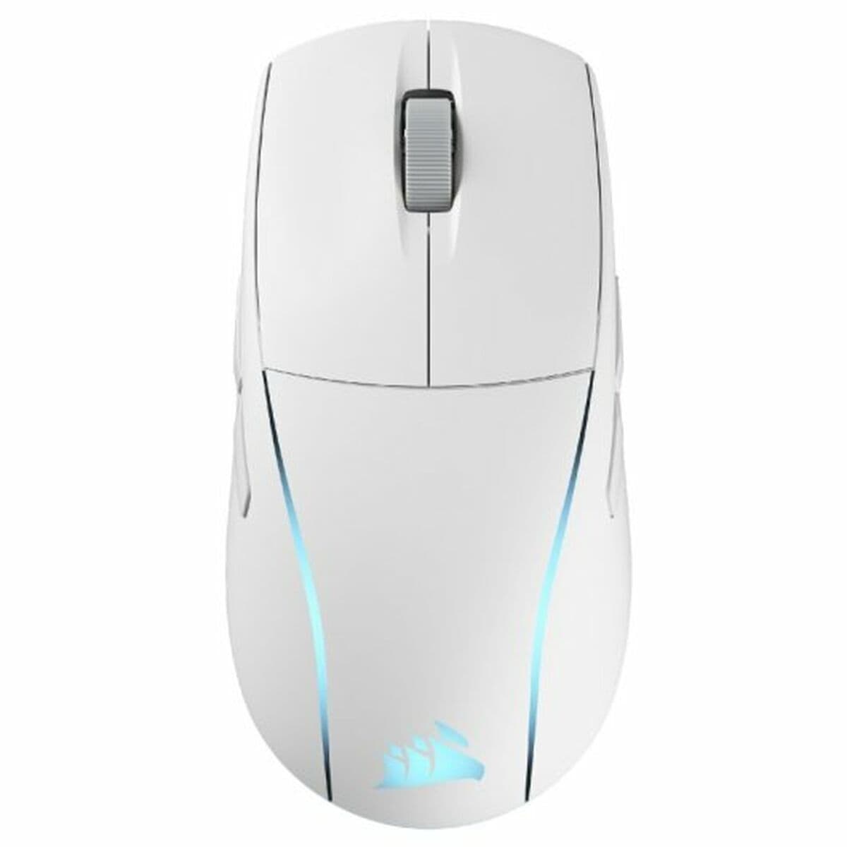 Мишка Corsair M75 Wireless Lightweight, оптична (26000dpi), безжична, USB, бяла, гейминг