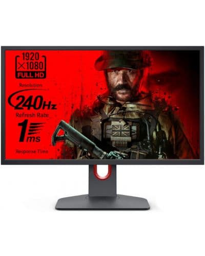 BenQ ZOWIE XL2540K, 24.5", 240Hz, FHD, e-Sports, XL настройка за споделяне, Quick Access Set., S Switch, Black eQualizer, Color Vibrance, LBL, Shield, 1000:1, 320 cd/m2, HDMI 2.0 x3, DP 1.2, USB 2.0x1, жак за слушалки, Завъртане, завъртане, накланяне, рег