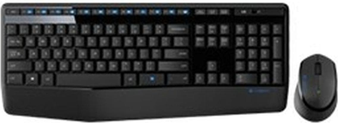 Комплект клавиатура и мишка Logitech MK345, безжични, оптична (1000 dpi), USB, до 10м обхват, черни, EN