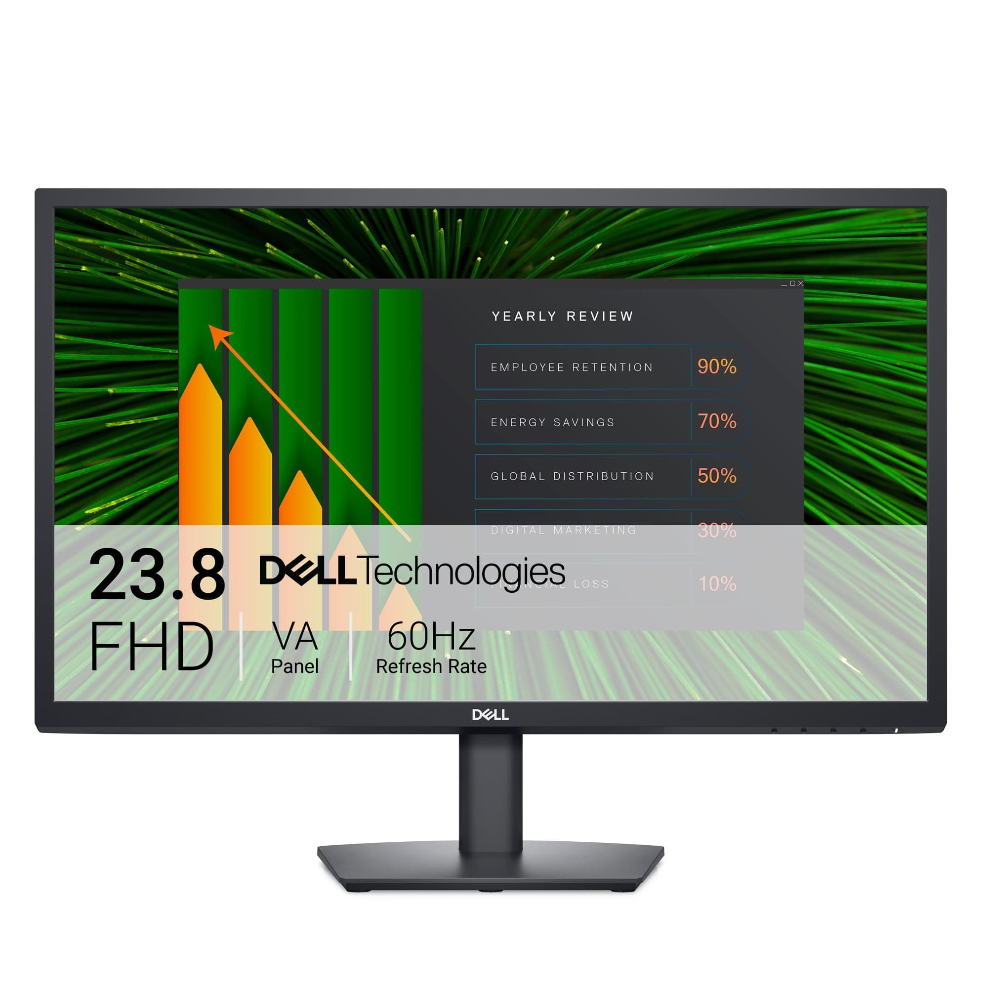 Dell E2423HN, 23.8" Wide LED Anti-Glare, VA Panel, 5ms, 1000:1, 250 cd/m2, 1920X1080 Full HD, ComfortView, VGA, HDMI, Tilt, Black