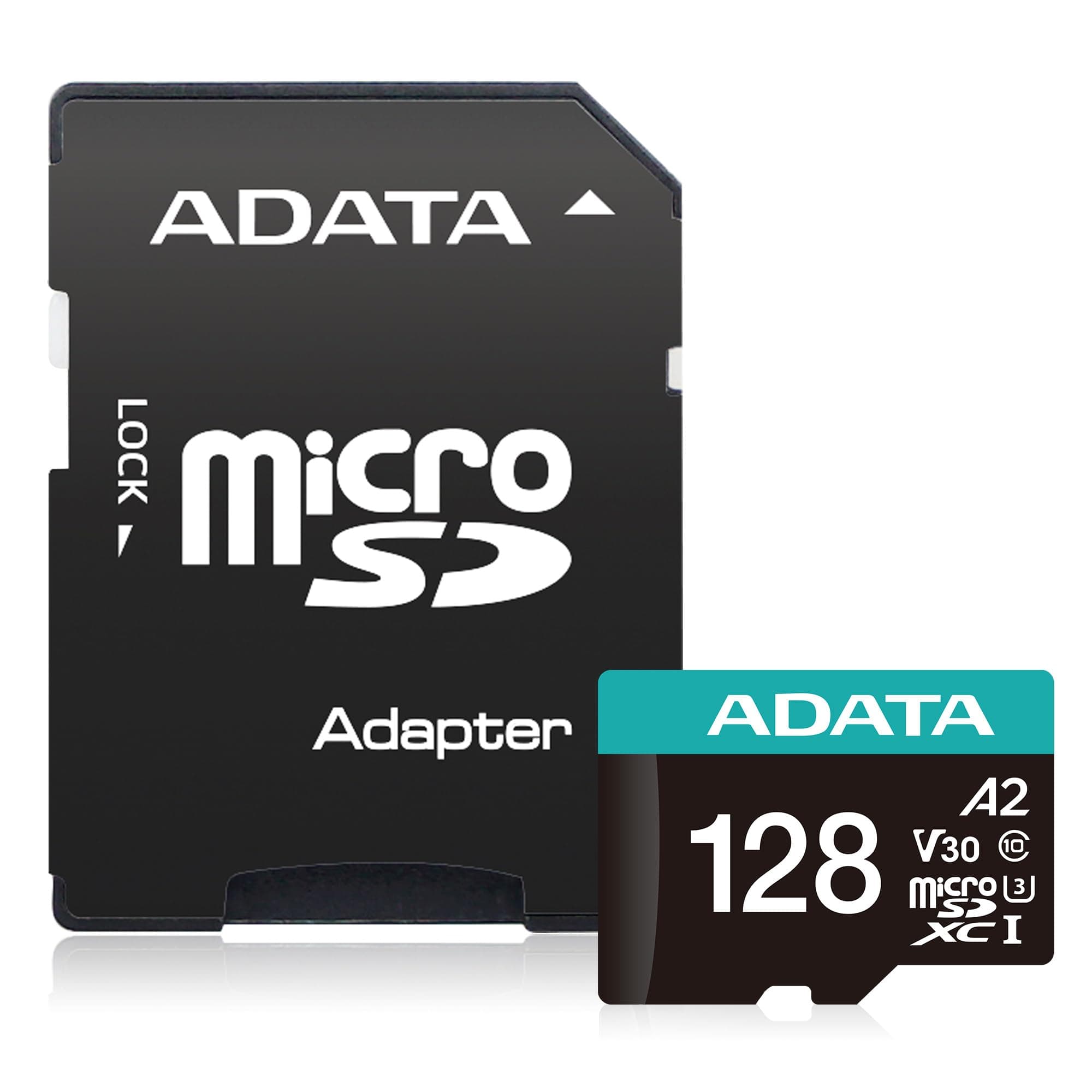 ADATA 128GB MicroSDXC UHS-I U3 V30S (с адаптер)