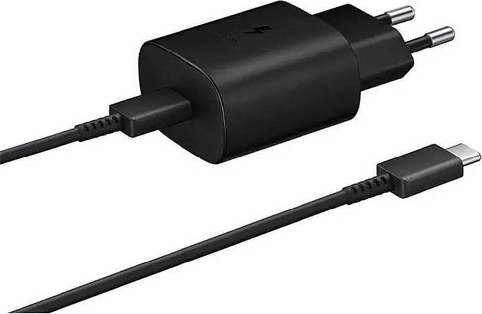 Комплект EP-TA800 захранване за ел. мрежа с USB-C изход и EP-DA905 USB-C кабел (черен) - Samsung Power Delivery 3.0 25W Wall Charger Set (bulk)