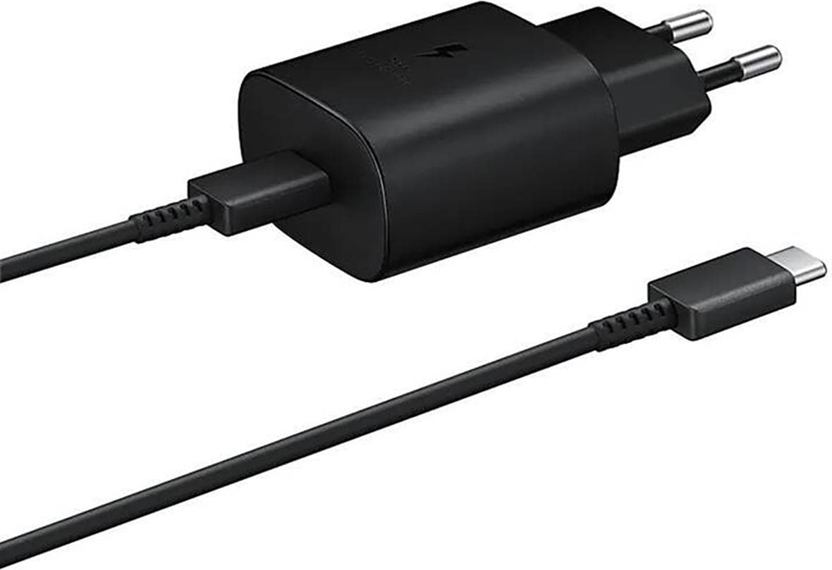 Комплект EP-TA800 захранване за ел. мрежа с USB-C изход и EP-DA705 USB-C кабел (черен) - Samsung Power Delivery 3.0 25W Wall Charger Set (bulk)