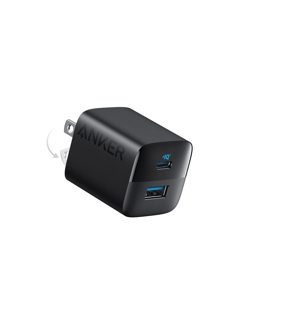 Захранване за ел. мрежа с USB-A и USB-C изходи и технология за бързо зареждане - Anker 323 Fast Wall Charger 33W (черен)