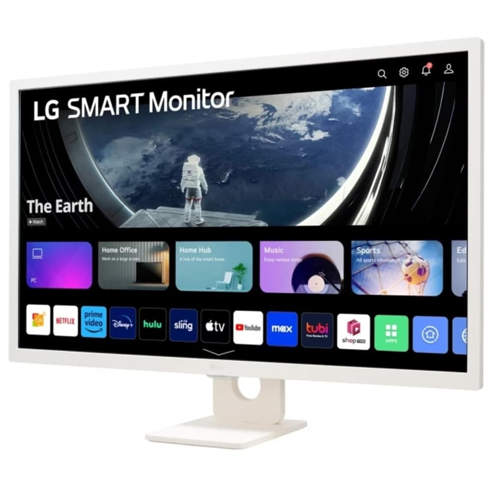 LG 32SR50F-W, 31.5" IPS Smart webOS23, Anti-Glare, 8ms, 1200:1, 250cd/m, sRGB 99%, FHD 1920x1080, HDR 10, HDMI, USB, Wi-Fi B/in, AirPlay 2, Speacers 5W x 2, Tilt, White
