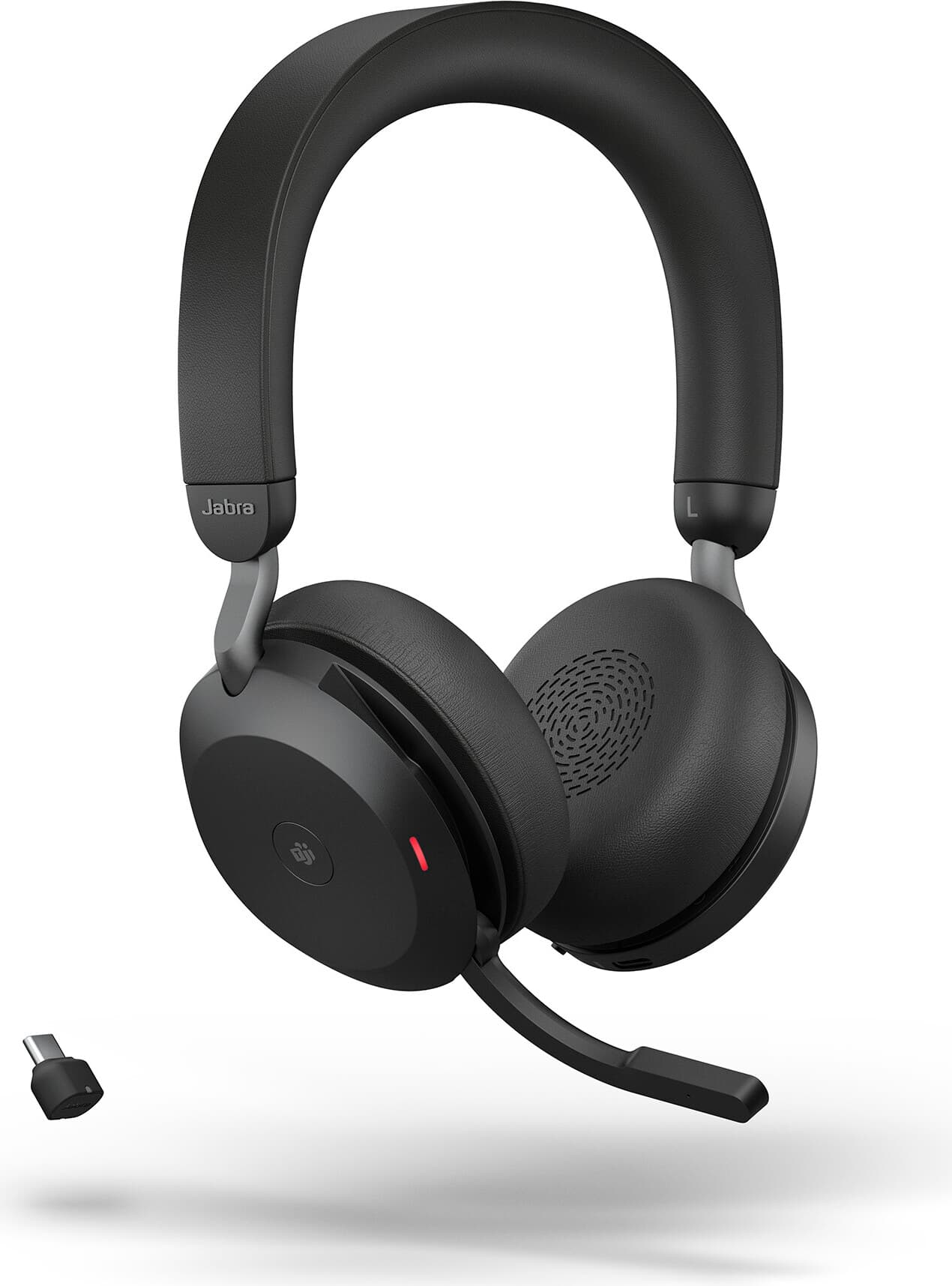 Слушалки Jabra EVOLVE2 75 (27599-989-899), безжични, Bluetooth, USB-C, микрофон, черни