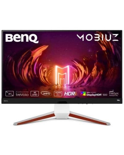 BenQ MOBIUZ EX3210U 31.5" IPS, 1ms, 144Hz, 3840x2160 4K, 98% P3, 99% AdobeRGB, HDR 600, HDRi, 1000:1, HDRi, BI+,LBL, Black eQualizer, 300 cd/m2, HDMI 2.1 x2, DP, USB 3.0 Hub, treVolo 2Wx2+5W високоговорител, HAdj.100mm, Наклон -5 - 15, Завъртане 15/15, Бя