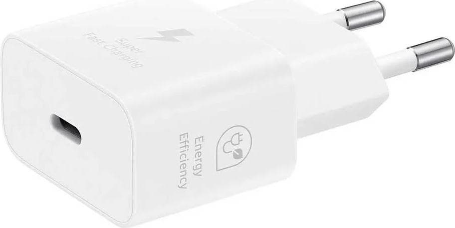 Комплект EP-T2510EWE захранване за ел. мрежа с USB-C изход и EP-DN980BBE USB-C кабел (бял) - Samsung Power Delivery 3.0 25W Wall Charger Set (bulk)