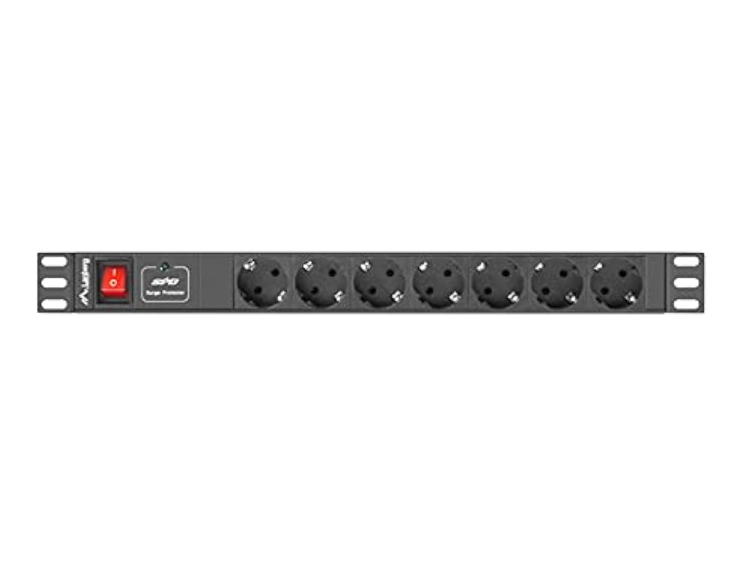 Lanberg power distribution unit (PDU) 19"1U 10A 7 SOCKETS SCHUKO 2M, black