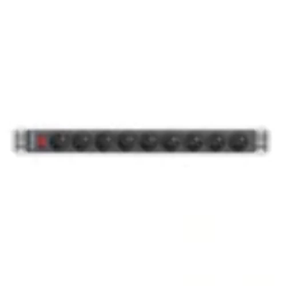 Lanberg power distribution unit (PDU) 19"1U 16A 9 SOCKETS 3M, black
