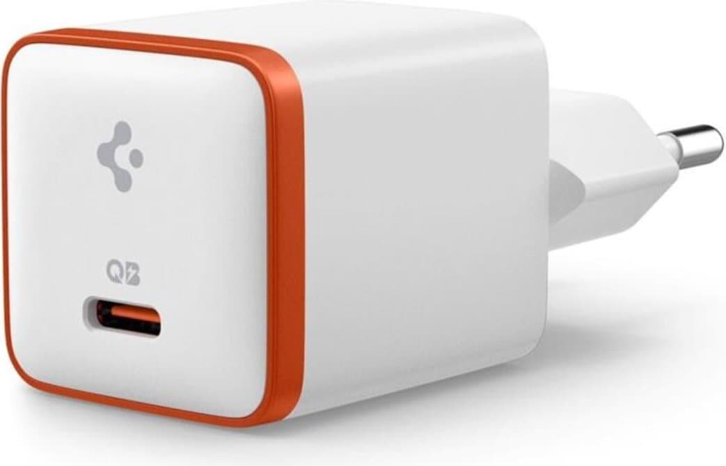 Захранване за ел. мрежа с USB-C изход с технология за бързо зареждане - Spigen ArcStation Essential USB-C PD Wall Charger 30W (бял)
