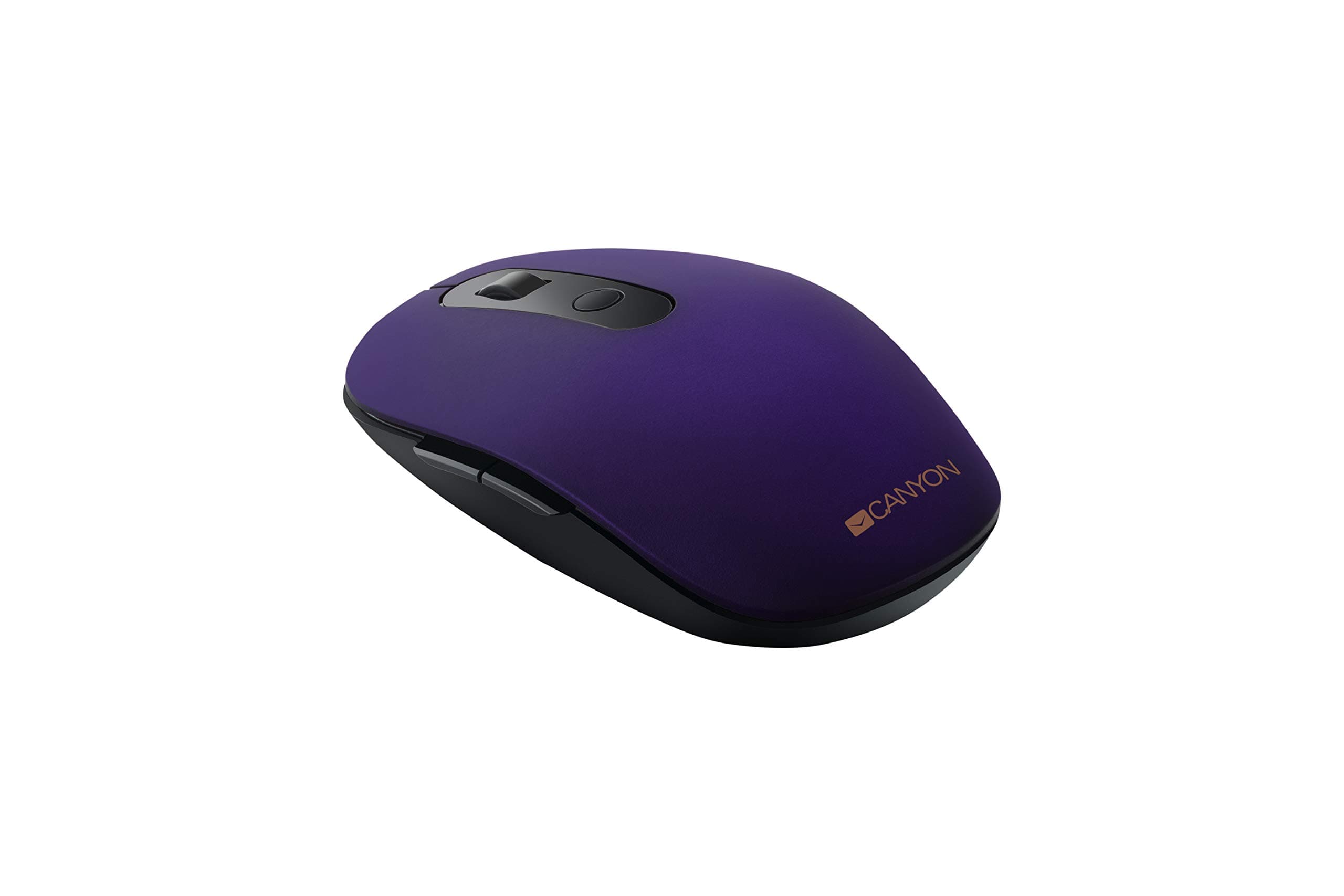 Мишка Canyon CNS-CMSW09V, оптична (1500 dpi), безжична, Bluetooth, 6 бутона, лилава