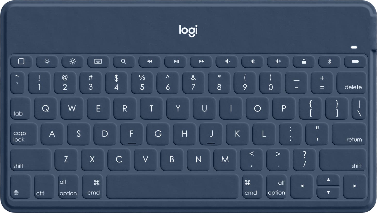 Клавиатура Logitech Logitech Keys-To-Go, безжична, компактна, нисък профил, синя, Bluetooth, UK English
