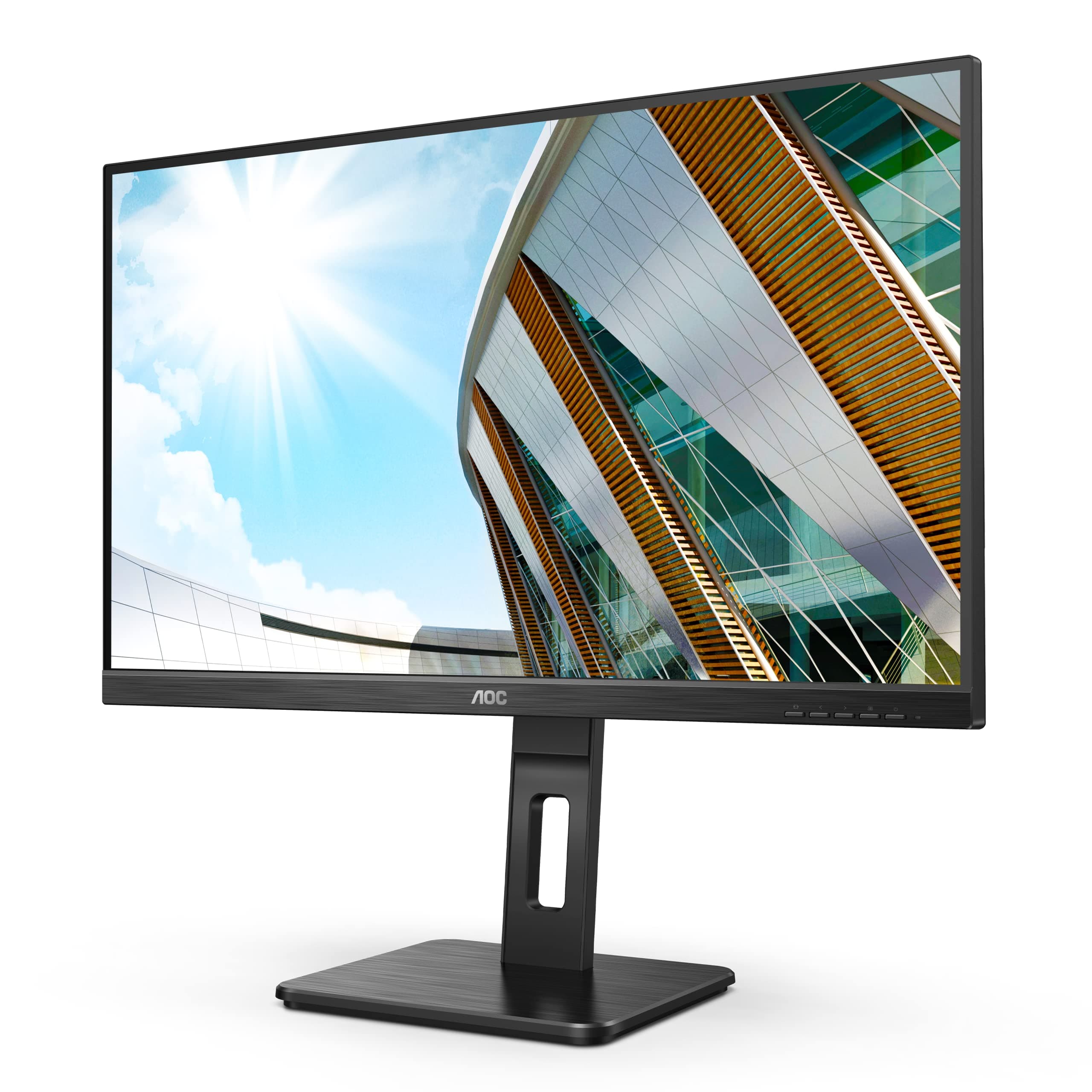 AOC 27P2Q, 27" IPS WLED, 1920x1080@75Hz, 4ms GtG, 300cd m/2, 1000:1, 50M:1 DCR, Adaptive Sync, FlickerFree, Low Blue Light, 2Wx2, Tilt, Height Adjust, Pivot, Swivel, D-SUB, DVI, HDMI, DP, USB hub