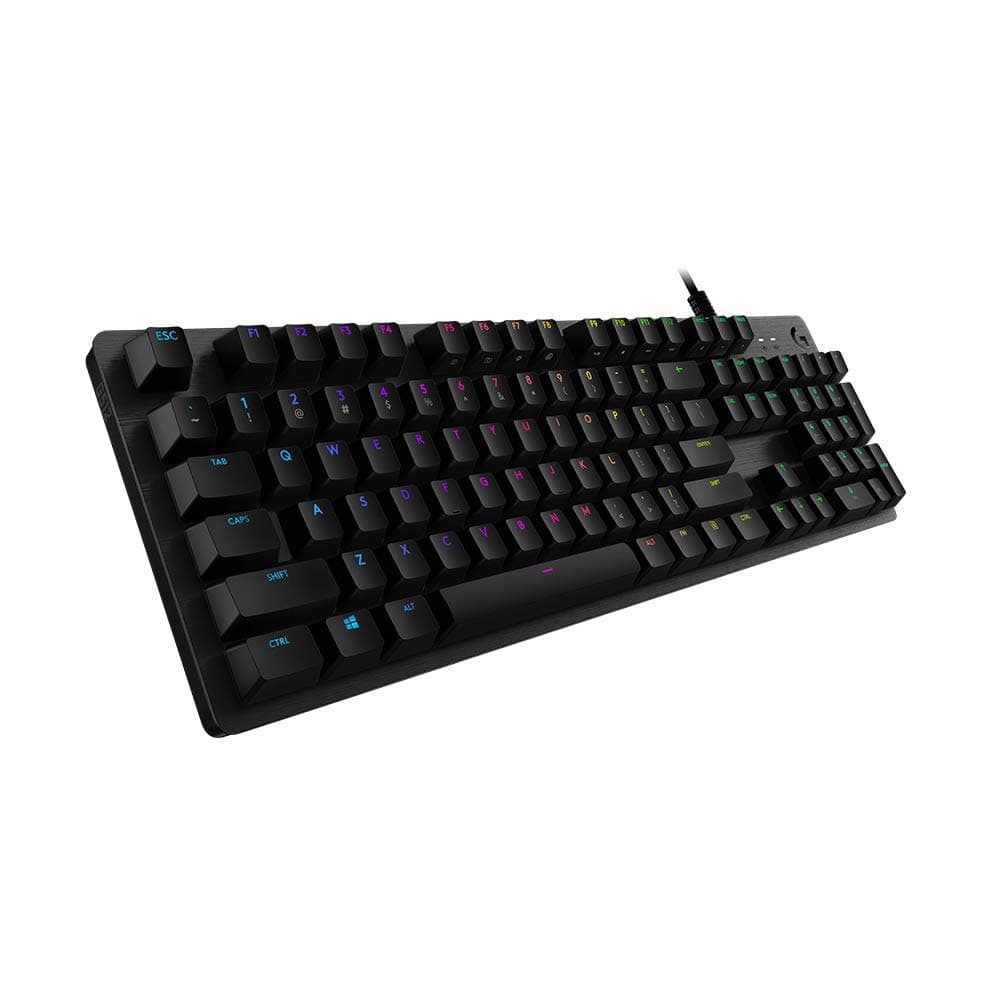 Клавиатура Logitech G512 Carbon, механична, GX Blue Switch, геймърска, подсветка, черна