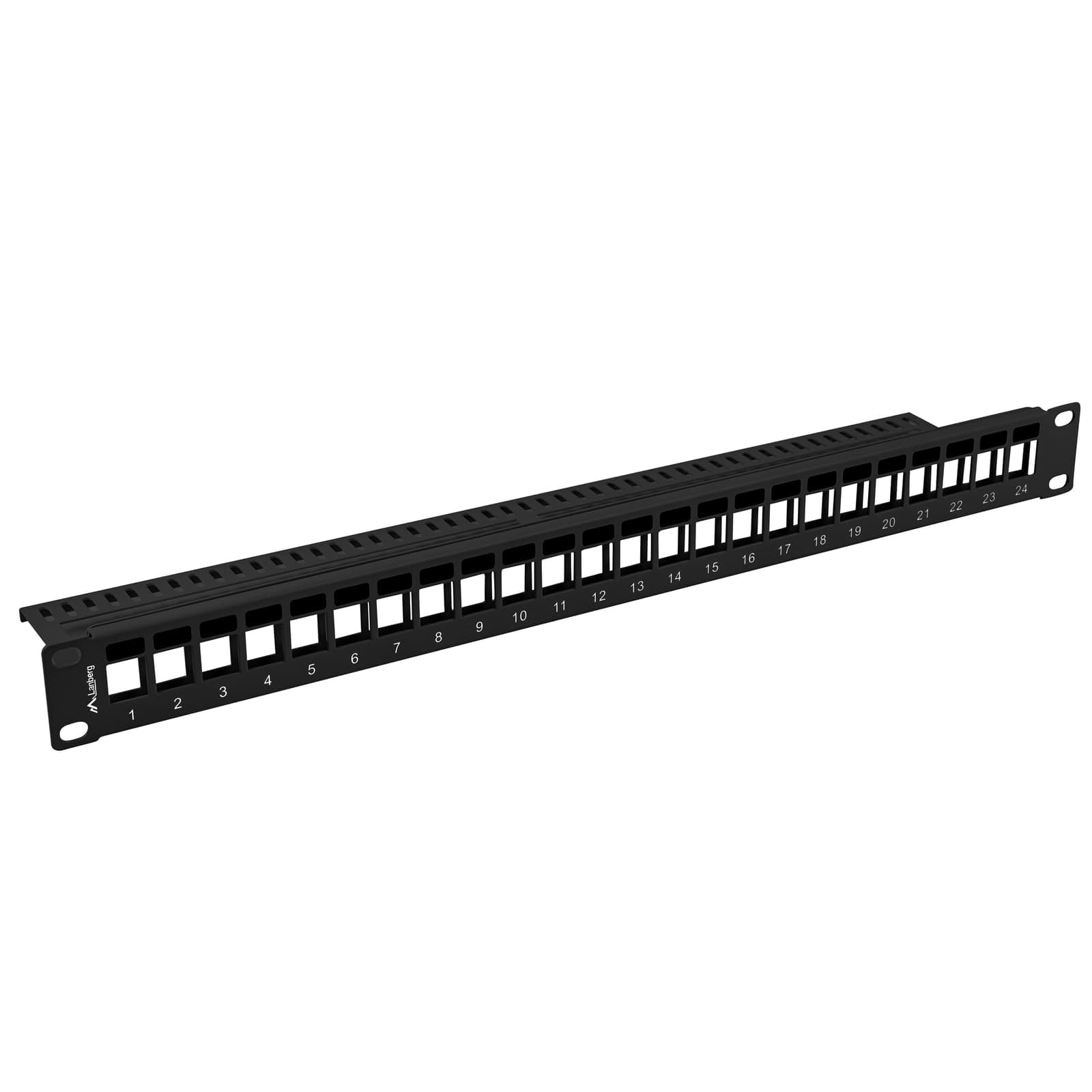 Lanberg patch panel blank 24 port 1U for keystone modules, black