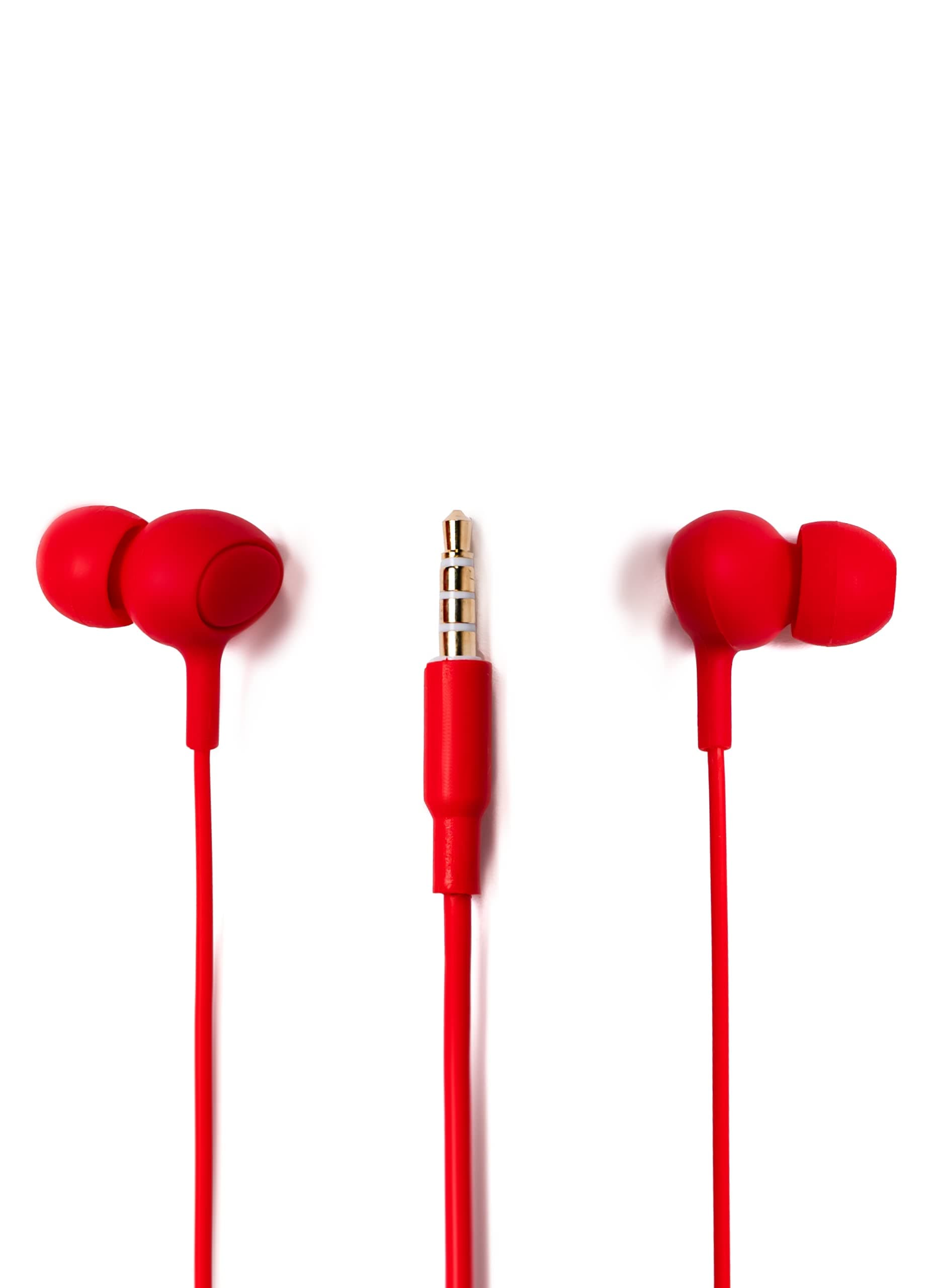 Слушалки Tellur Gamma Red, Jack 3.5mm, микрофон, тип "тапи", червени