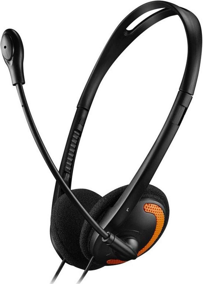 Слушалки Canyon CNS-CHS01BO, микрофон, оранжев