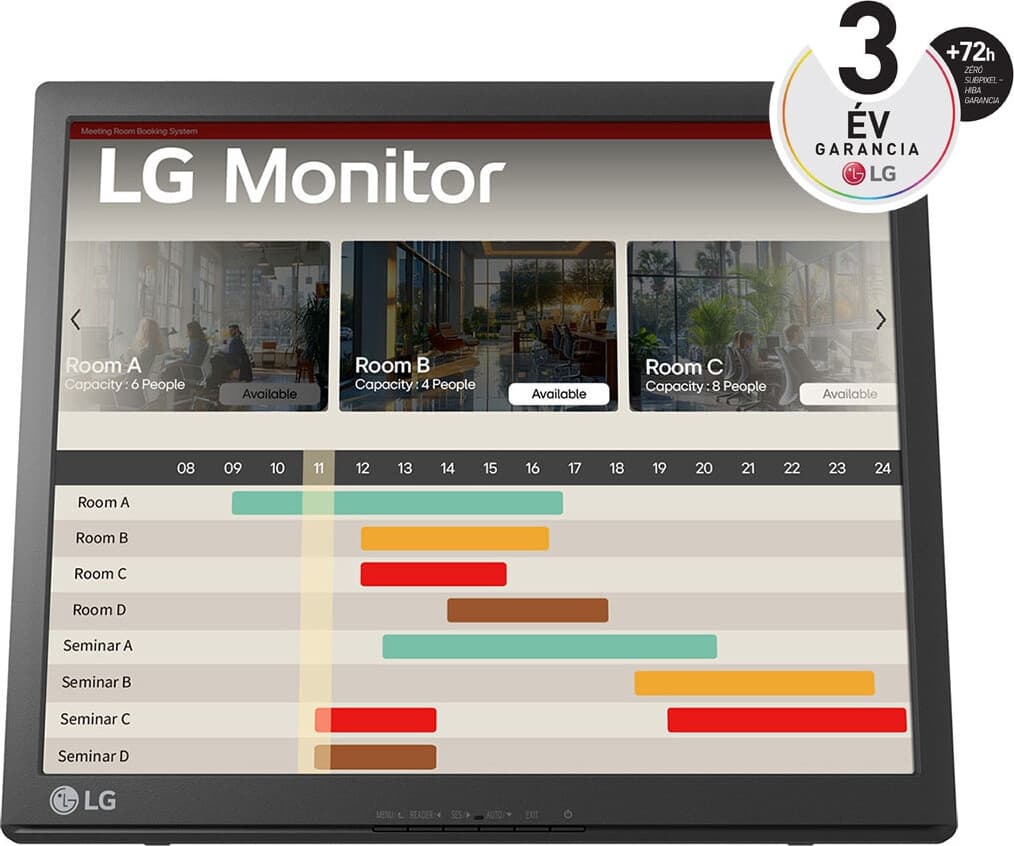 LG 17BR30T-B, 17" 5:4 TFT TN LCD Touch Screen Anti-Glare, SXGA (1280x1024), 5 ms, 1000:1 (Native), 200cd, D-SUB, USB Upstream Port, Tilt, Black