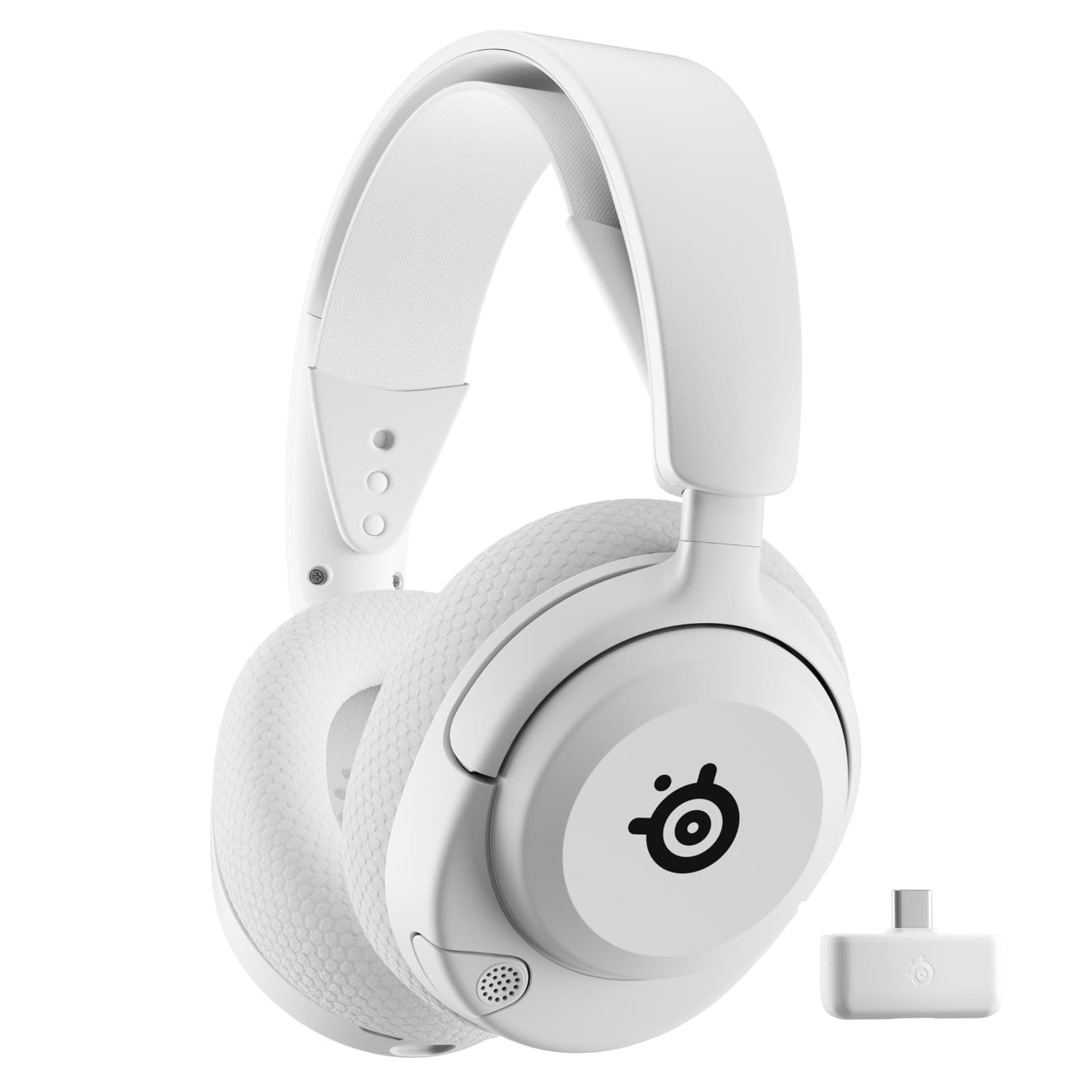 Слушалки SteelSeries Arctis Nova 5, безжични, Bluetooth, USB-C, микрофон, гейминг, 360° Spatial Audio, до 60 часа време на работа, бели