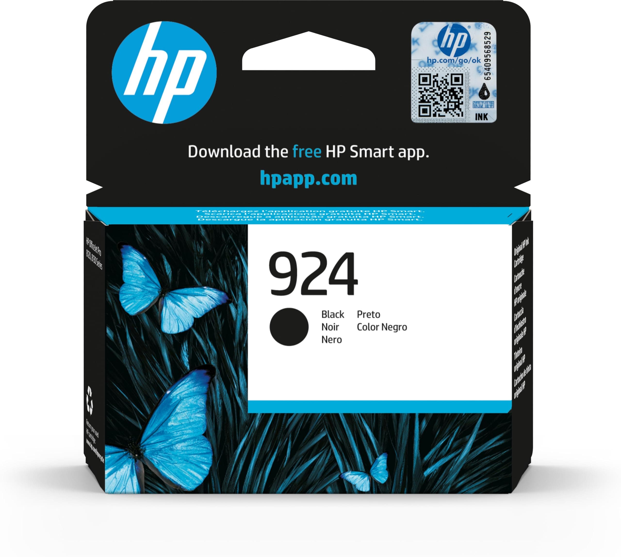 Оригинална черна касета с мастило HP 924
