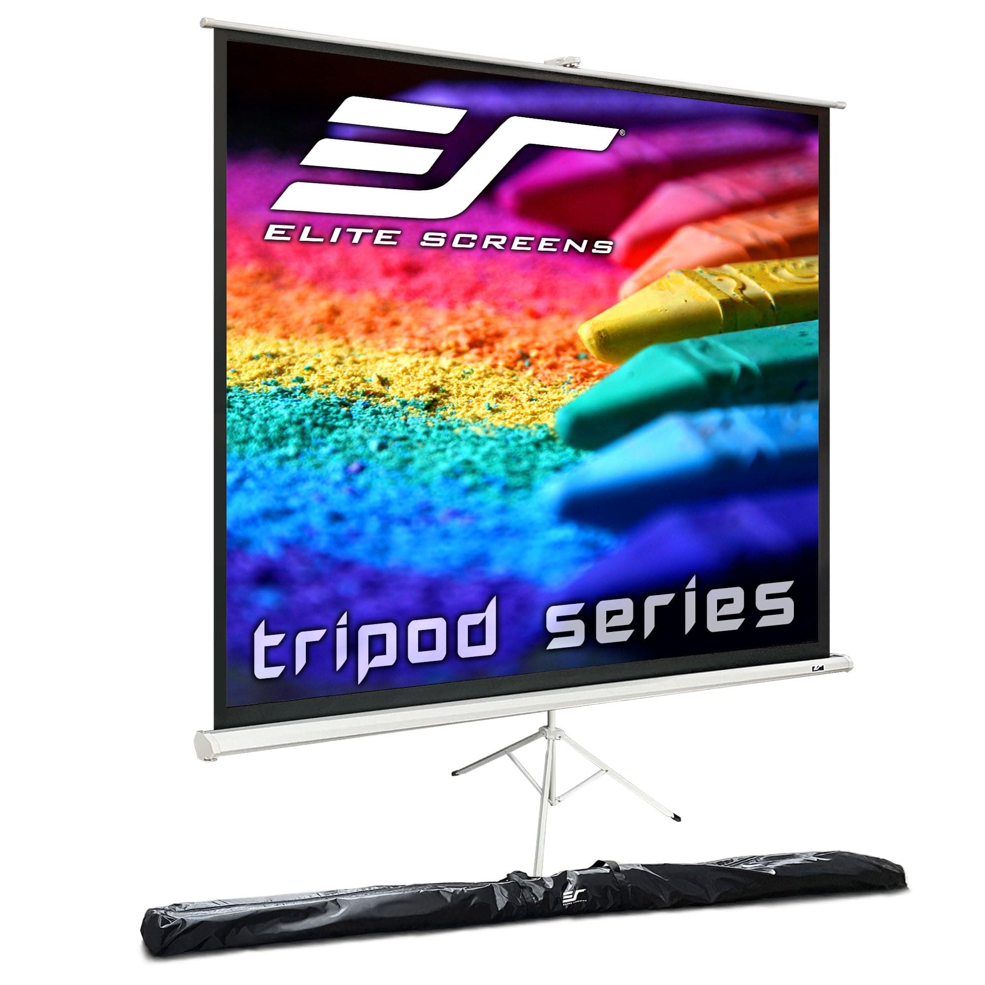Elite Screen T99NWS1 Tripod, 99" (1:1), 177.8 x 177.8 cm, White