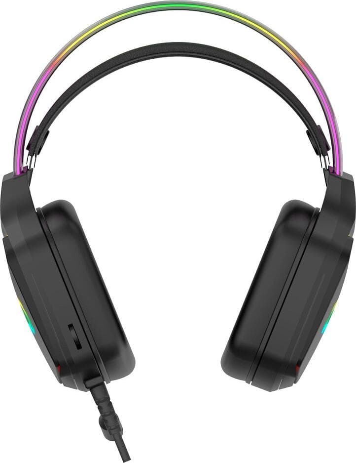 Слушалки Canyon Darkless CND-SGHS9A, микрофон, AUX, гейминг, RGB подсветка, черни