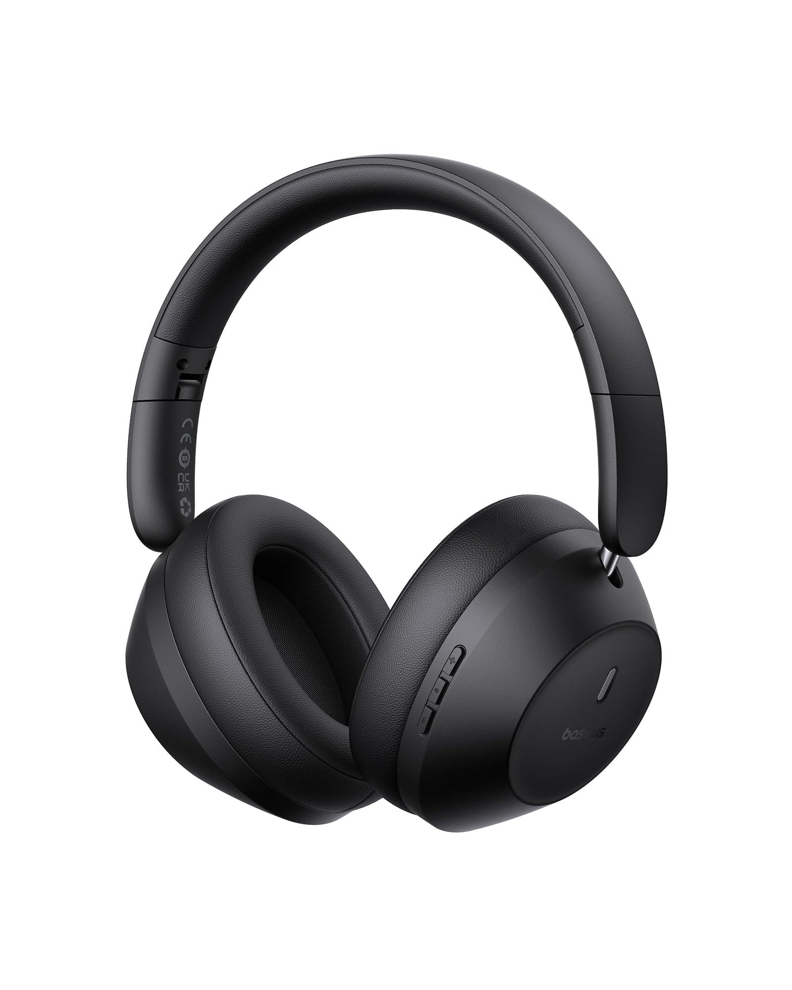 Слушалки Baseus Bass 30 Max Black, безжични/жични, Bluetooth, Jack 3.5mm, микрофон, ANC шумопотискане, до 50 часа време на работа, черни