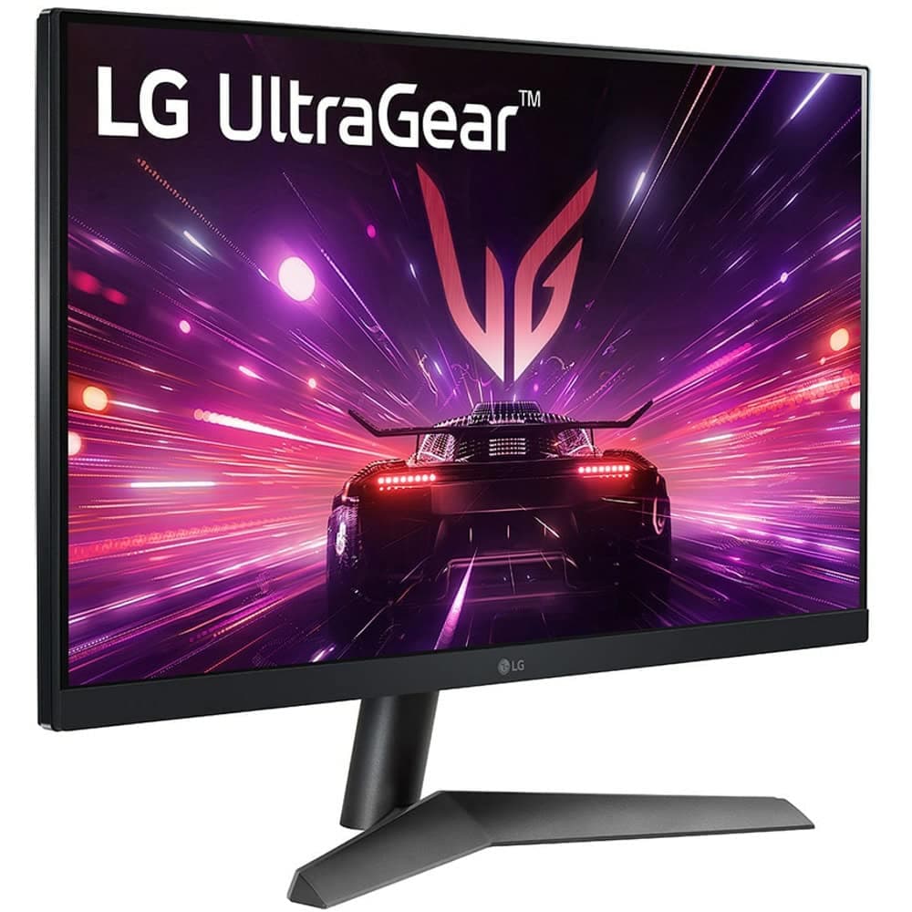 LG 24GS60F-B, UltraGear, 23.8" IPS, AG, 1ms GtG, 180Hz, 1000:1, 300cd/m2, Full HD 1920x1080, NVIDIA G-SYNC, Radeon FreeSync, HDR 10, sRGB 99%, HDMI, DisplayPort, Reader Mode, Headphone out, Tilt, Black