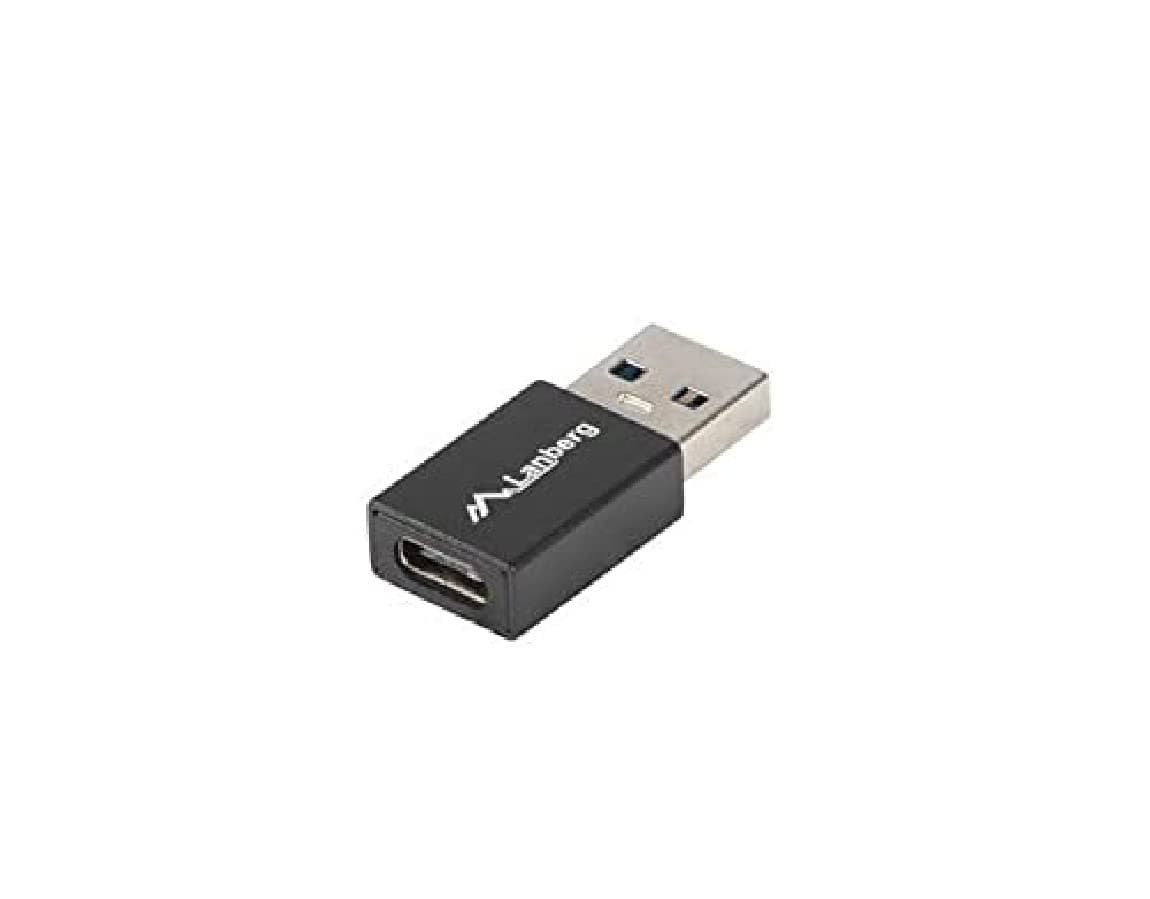 Преходник Lanberg AD-UC-UA-01, от USB Type A(м) към USB Type C(ж), черен