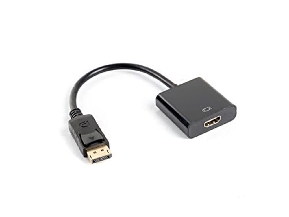 Преходник Lanberg AD-0009-BK, от DisplayPort(м) към HDMI(ж), черен