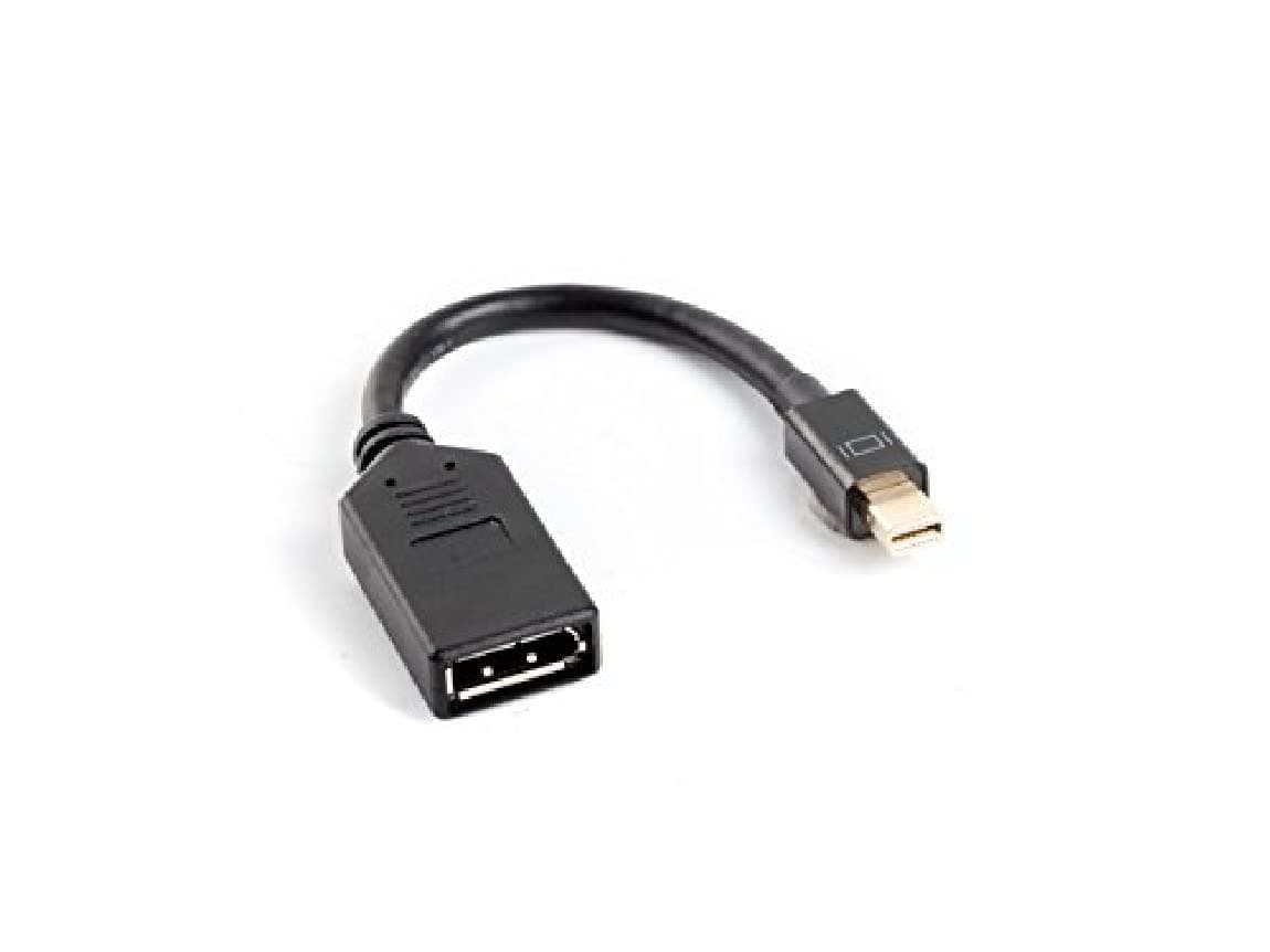 Преходник Lanberg AD-0003-BK, от Mini DisplayPort(м) към DisplayPort(ж), черен
